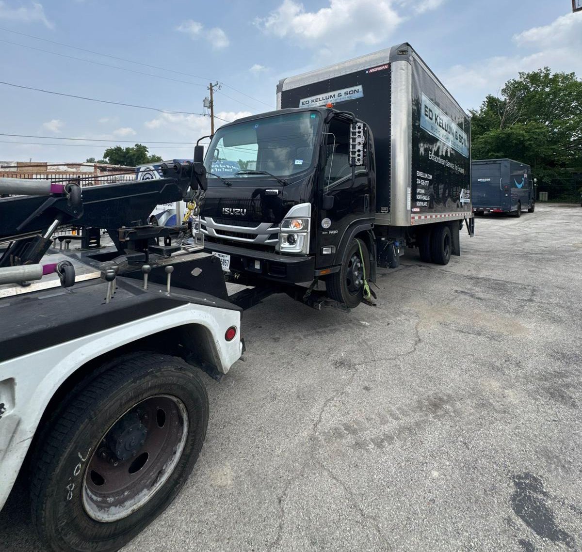 Tow truck in service